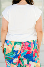 Tropical Love Top, White