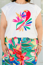 Tropical Love Top, White