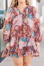 Trust Your Vibes Kleid, Braun