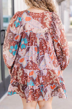 Trust Your Vibes Kleid, Braun