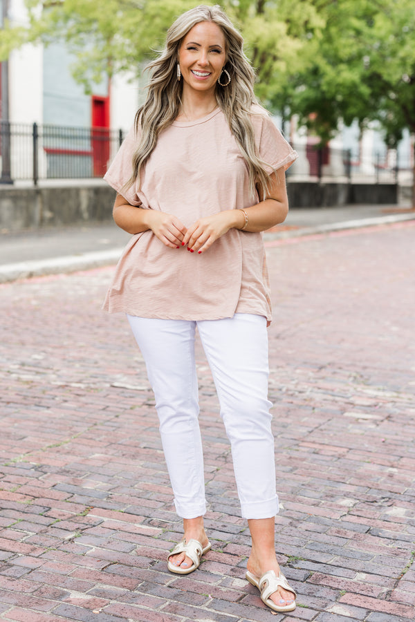 Two Steps Behind Top, Mauve
