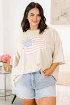 USA Chic Boyfriend Tee, Dust