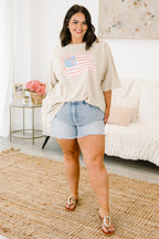 USA Chic Boyfriend Tee, Dust