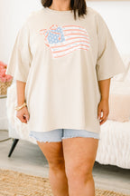 USA Chic Boyfriend Tee, Dust