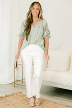 Under The Neon Moon Jeans, White