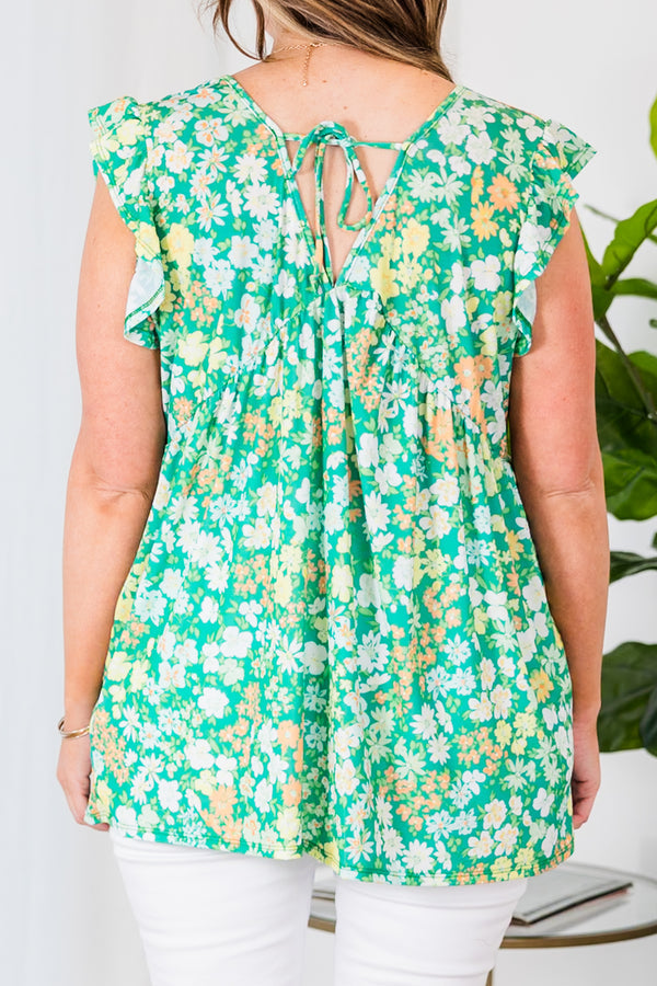 Understanding Your Love Babydoll Top, Green