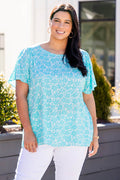 Unspoken Truths Top, Teal