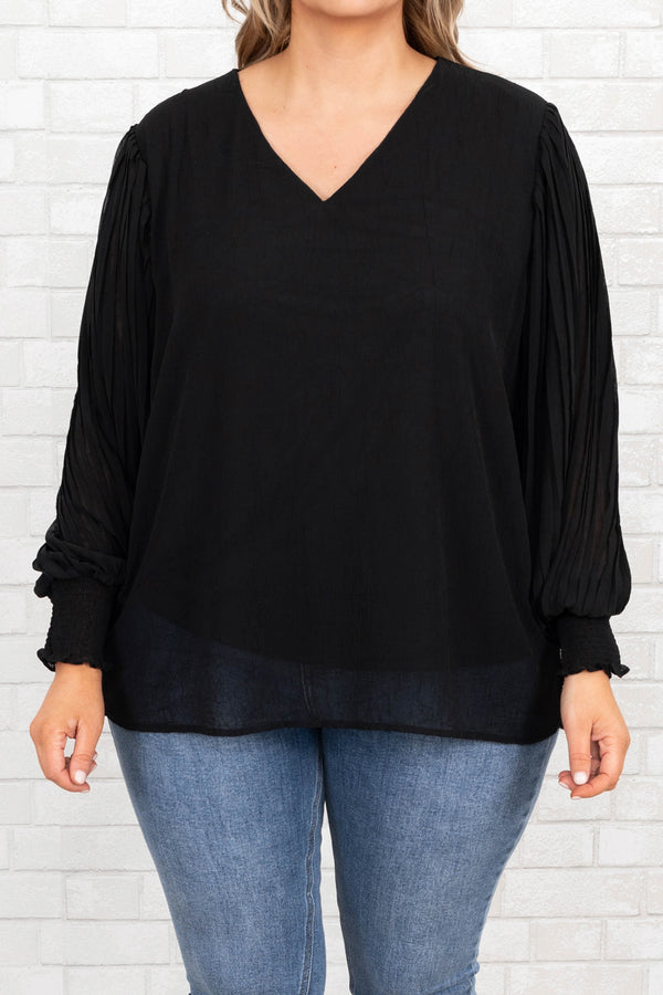 Unwritten Moments Bluse, Schwarz