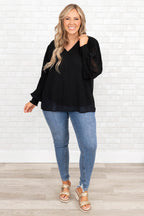 Unwritten Moments Bluse, Schwarz