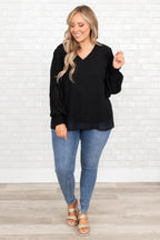 Unwritten Moments Bluse, Schwarz