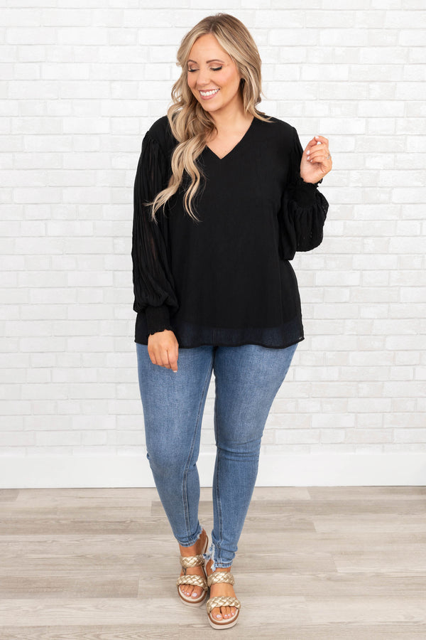Unwritten Moments Bluse, Schwarz