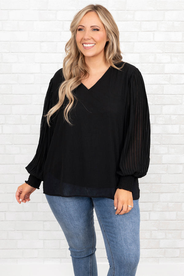 Unwritten Moments Bluse, Schwarz