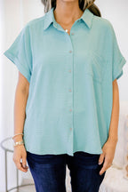 Up In The Air Top, Dusty Teal