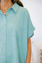 Up In The Air Top, Dusty Teal