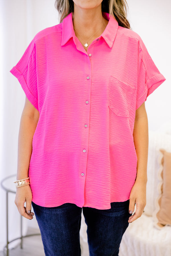 Up In The Air Top, Neonfuchsia