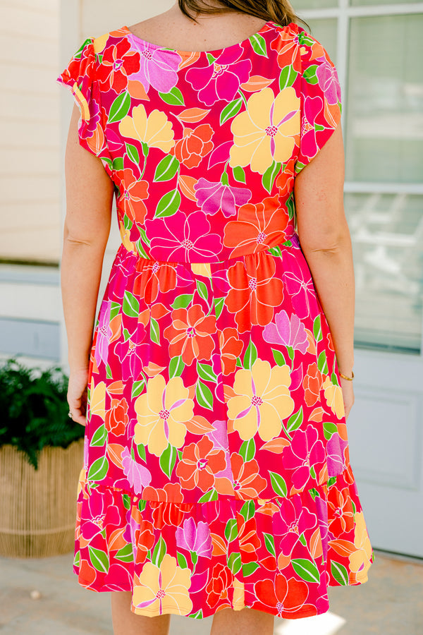 Vacay All Day Kleid, Fuchsia