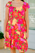 Vacay All Day Kleid, Fuchsia