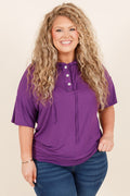 Vielseitiges Vibe-Top, Aubergine