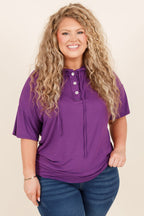 Vielseitiges Vibe-Top, Aubergine