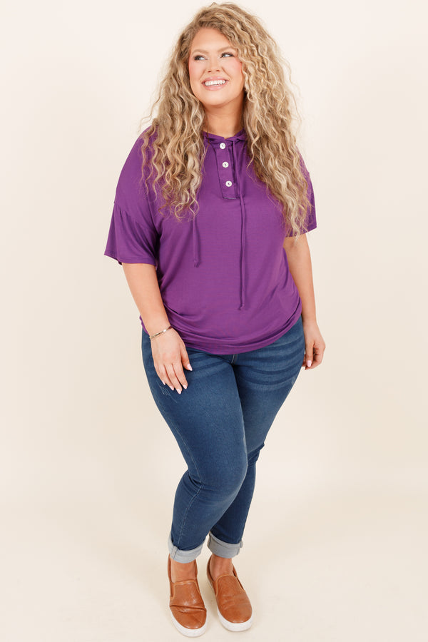 Vielseitiges Vibe-Top, Aubergine