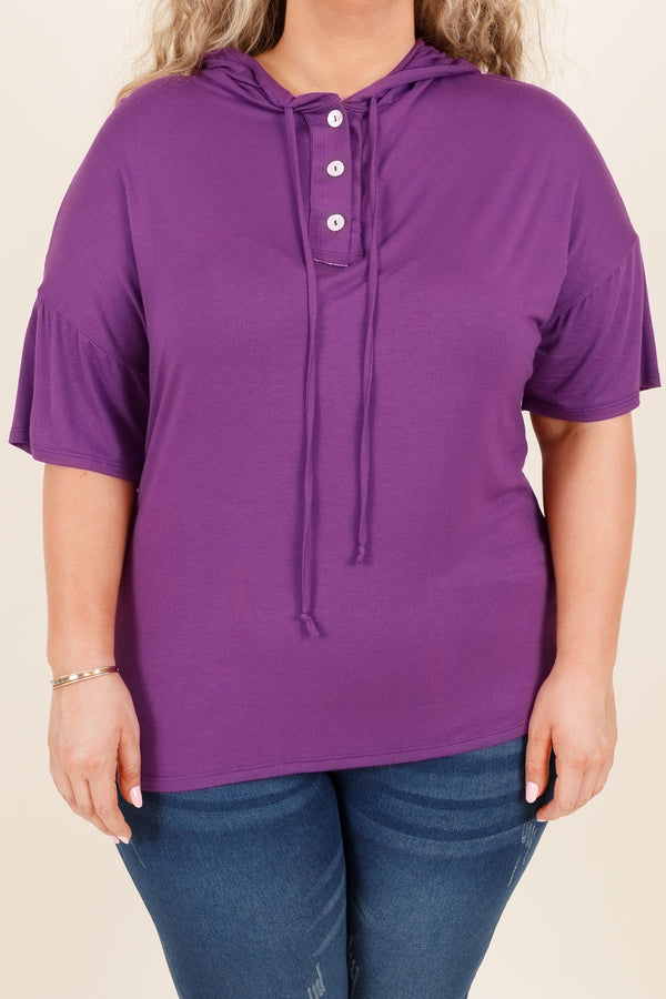 Vielseitiges Vibe-Top, Aubergine