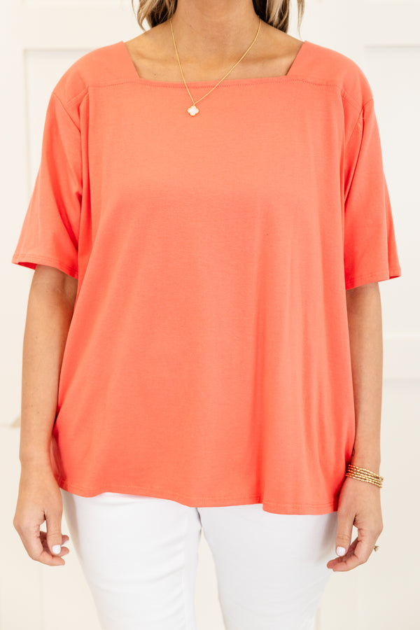 Vivid Imagination Top, Coral