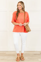 Vivid Imagination Top, Coral