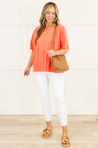 Vivid Imagination Top, Coral