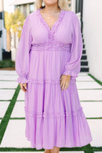 Kleid „Vivid Palms“, Lavendel