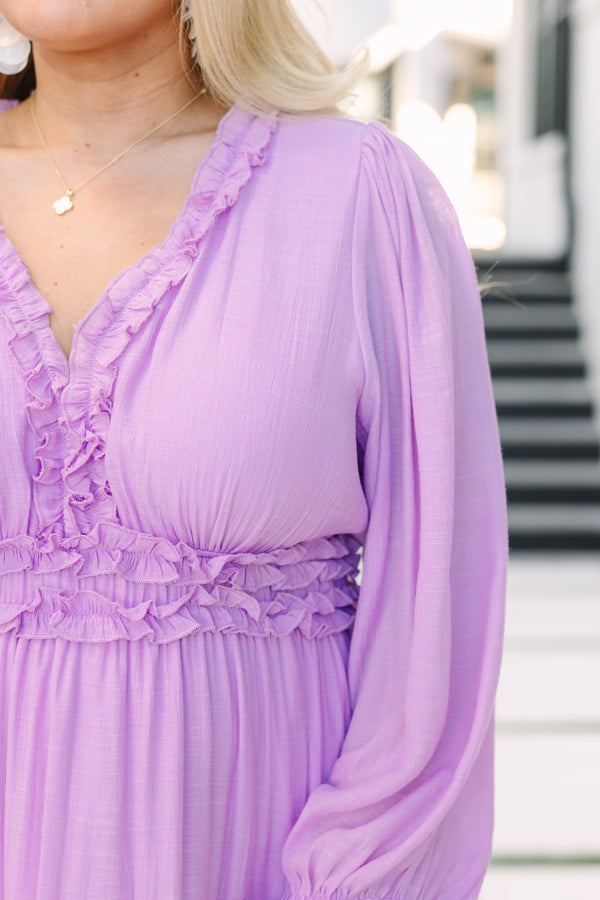 Kleid „Vivid Palms“, Lavendel