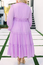 Kleid „Vivid Palms“, Lavendel