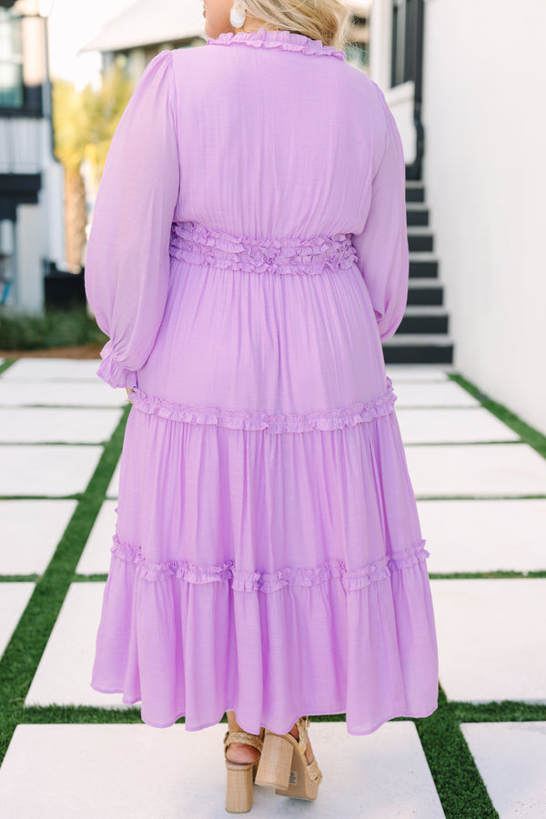 Kleid „Vivid Palms“, Lavendel