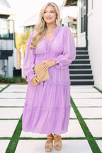 Kleid „Vivid Palms“, Lavendel