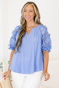 Walk Into The Future Top, Light Blue