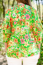 Walk Into The Sunshine Top, Green Multi