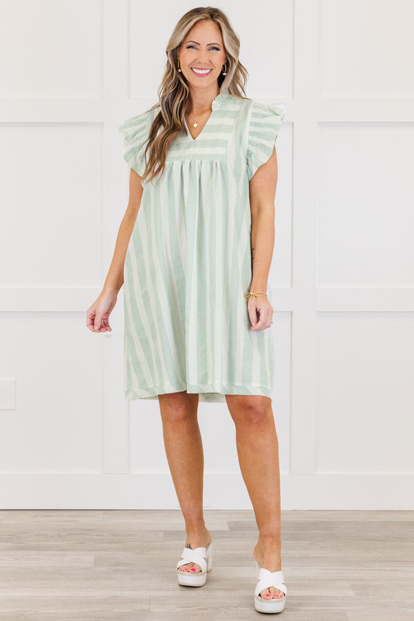 Walk and Talk Dress, Green