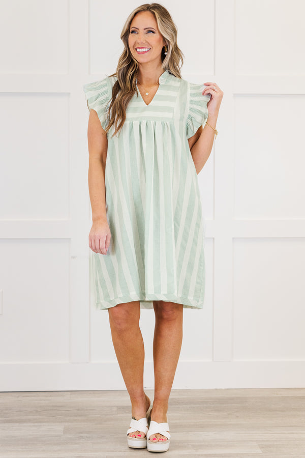 Walk and Talk Dress, Green