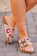 Wander Off Sandals, Natural Multi