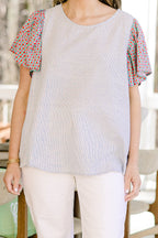 Wanderlust Bliss Top, Blau