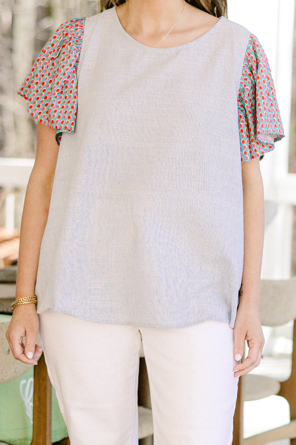 Wanderlust Bliss Top, Blau