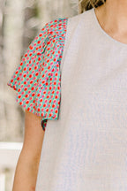 Wanderlust Bliss Top, Blau