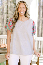 Wanderlust Bliss Top, Blau