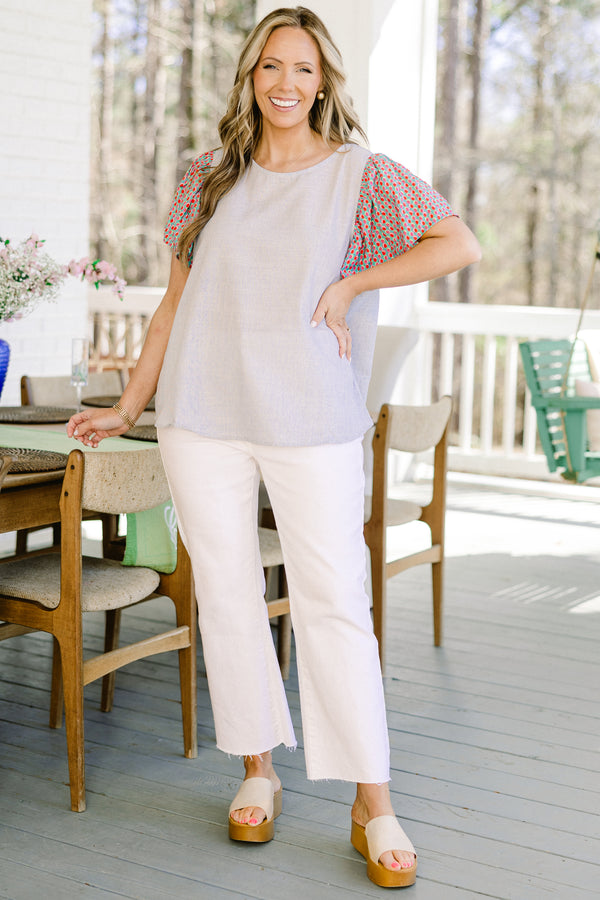Wanderlust Bliss Top, Blau