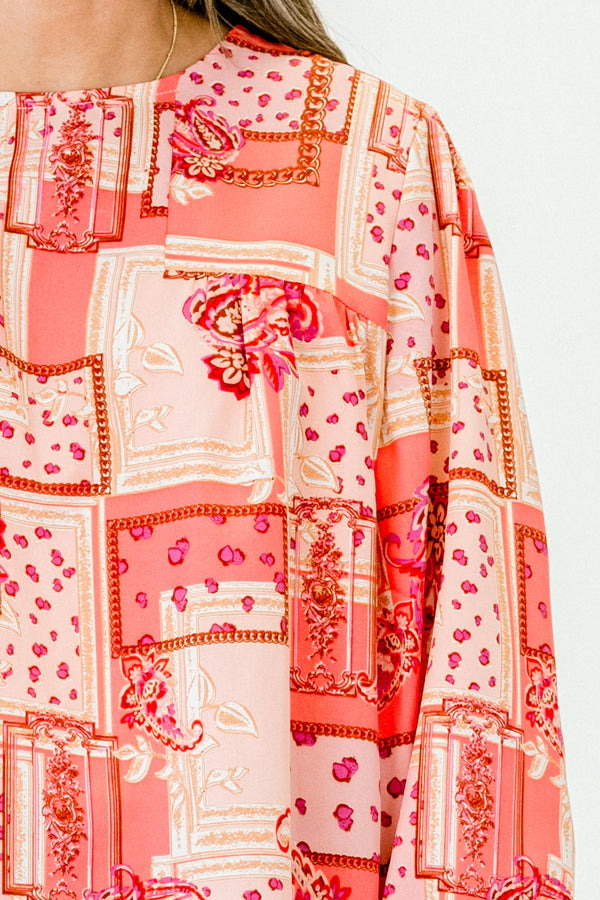 Wanderlust Journey Top, Pink-Red