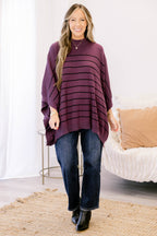 Warm Hugs Poncho, Purple