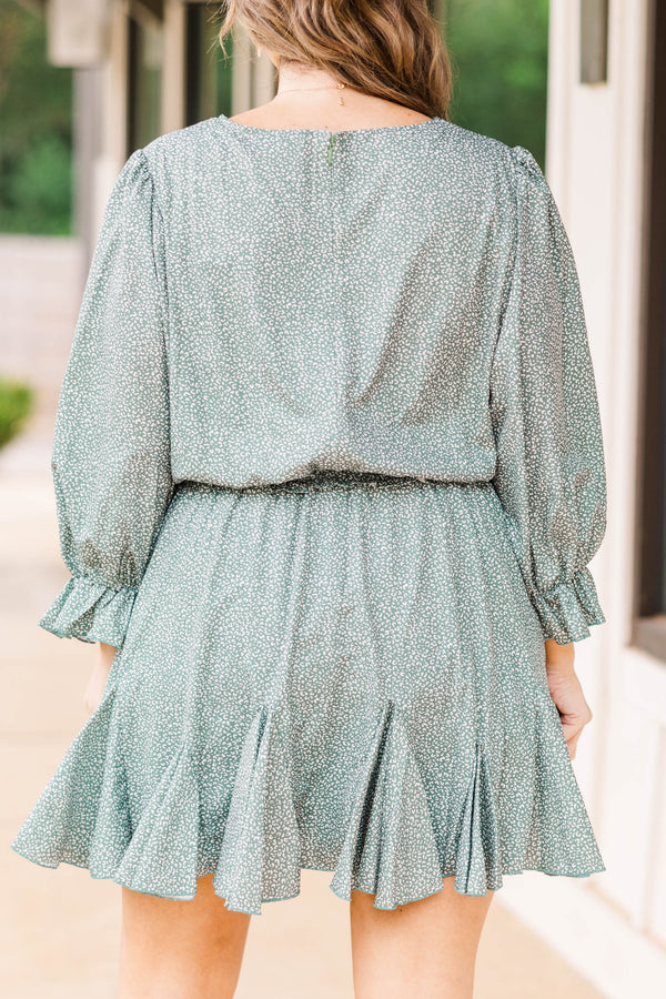 Warming Up to You Romper, Dark Sage