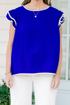 Wearing My Colors Top, Royal Blue