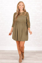 Weekend Memories Dress, Olive