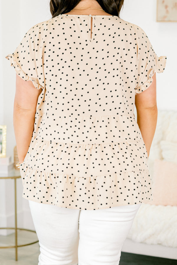 Weekend Ready Top, Tan