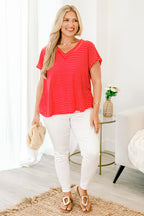 Weekend Surprise Top, Tomato Red